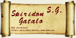 Spiridon Gatalo vizit kartica